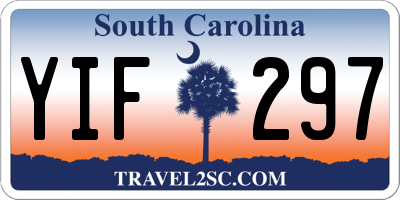 SC license plate YIF297