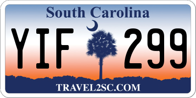 SC license plate YIF299