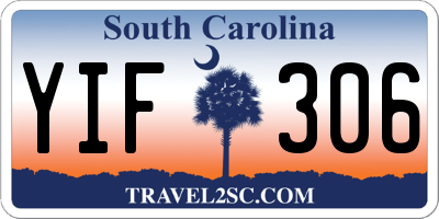 SC license plate YIF306