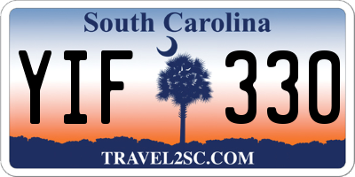 SC license plate YIF330