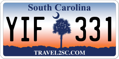 SC license plate YIF331