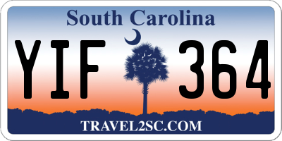 SC license plate YIF364
