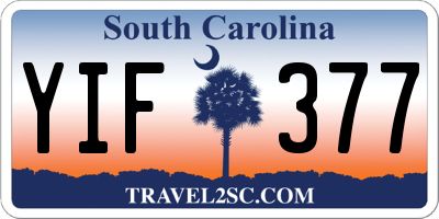 SC license plate YIF377