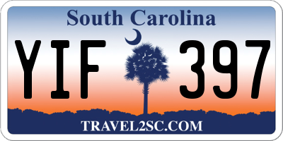SC license plate YIF397