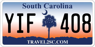 SC license plate YIF408