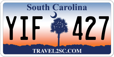 SC license plate YIF427