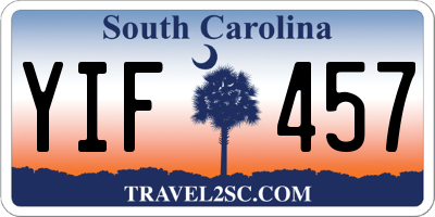 SC license plate YIF457