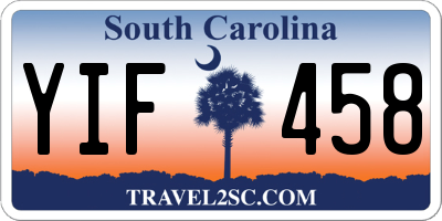 SC license plate YIF458