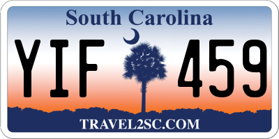 SC license plate YIF459