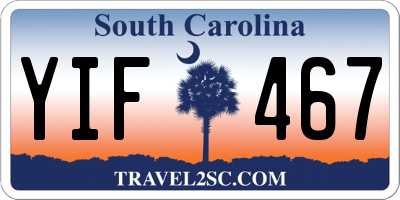 SC license plate YIF467