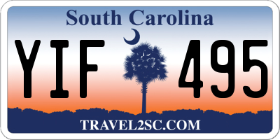 SC license plate YIF495