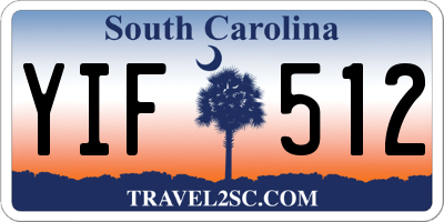 SC license plate YIF512