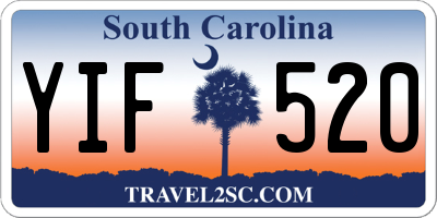 SC license plate YIF520