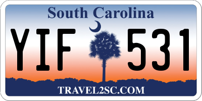 SC license plate YIF531