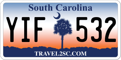 SC license plate YIF532