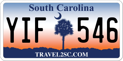 SC license plate YIF546