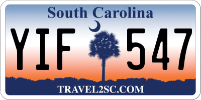 SC license plate YIF547