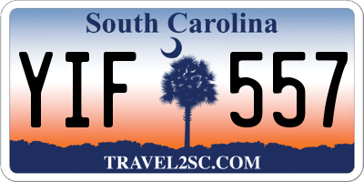 SC license plate YIF557