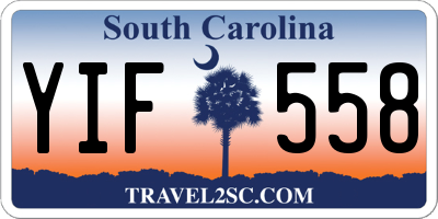 SC license plate YIF558