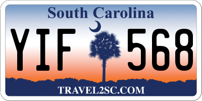 SC license plate YIF568