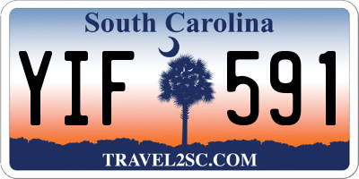 SC license plate YIF591