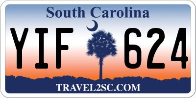 SC license plate YIF624