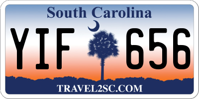 SC license plate YIF656