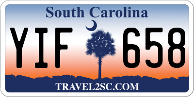 SC license plate YIF658
