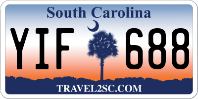 SC license plate YIF688