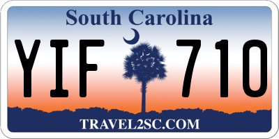 SC license plate YIF710