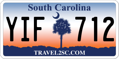 SC license plate YIF712