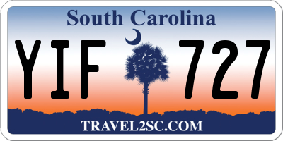 SC license plate YIF727