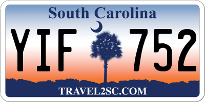 SC license plate YIF752