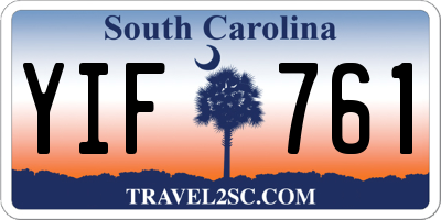 SC license plate YIF761