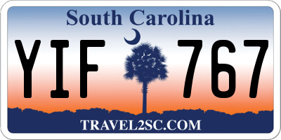 SC license plate YIF767