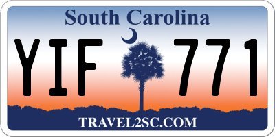 SC license plate YIF771