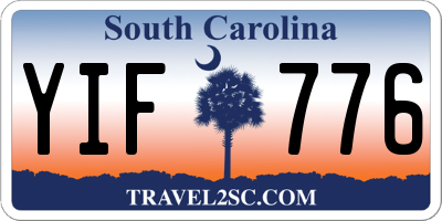 SC license plate YIF776