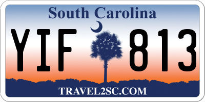 SC license plate YIF813