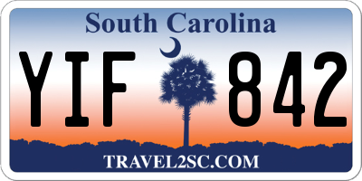 SC license plate YIF842