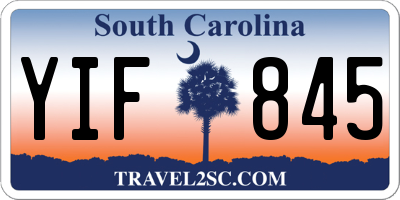 SC license plate YIF845