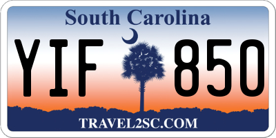 SC license plate YIF850