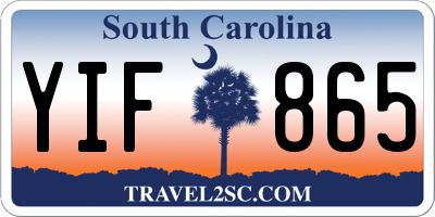 SC license plate YIF865