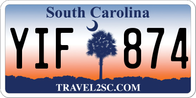 SC license plate YIF874