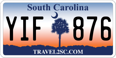 SC license plate YIF876