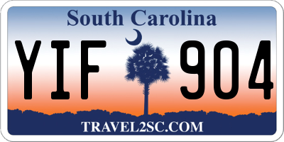 SC license plate YIF904