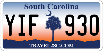 SC license plate YIF930