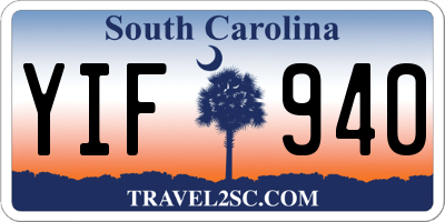 SC license plate YIF940