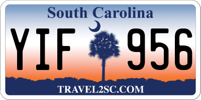 SC license plate YIF956