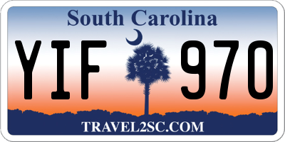SC license plate YIF970