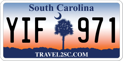 SC license plate YIF971